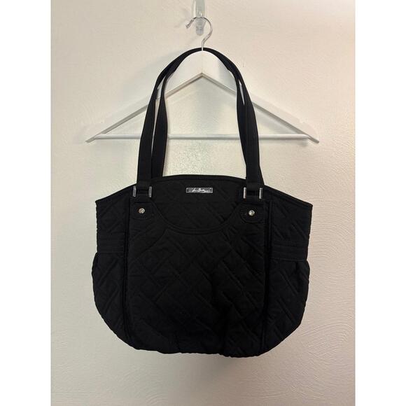 Vera Bradley Handbags - Vera Bradley Glenna Classic Black Quilted Satchel Bag